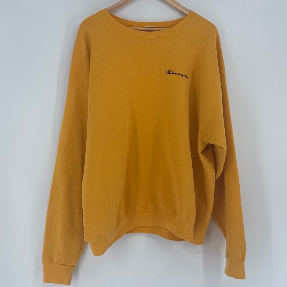 Champion Crewneck Goldenrod Sweatshirt XL S1970 Vintage May 2001